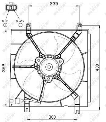Ventilador, refrigeración del motor NRF B.V. ref. 47526