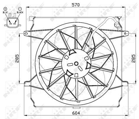 Ventilador, refrigeración del motor NRF B.V. ref. 47529