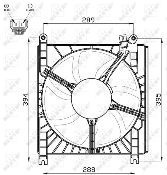 Ventilador, refrigeración del motor NRF B.V. ref. 47532