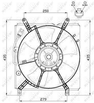 Ventilador, refrigeración del motor NRF B.V. ref. 47534