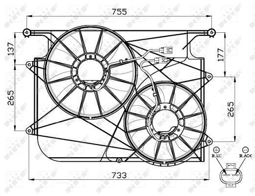 Ventilador, refrigeración del motor NRF B.V. ref. 47535