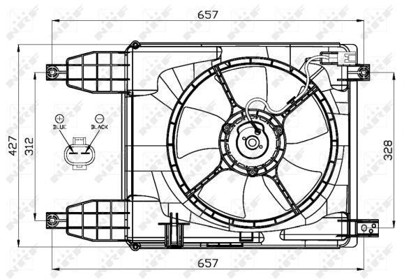 Ventilador, refrigeración del motor NRF B.V. ref. 47537