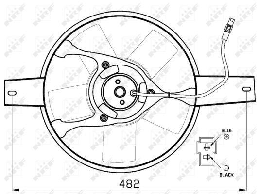 Ventilador, refrigeración del motor NRF B.V. ref. 47540