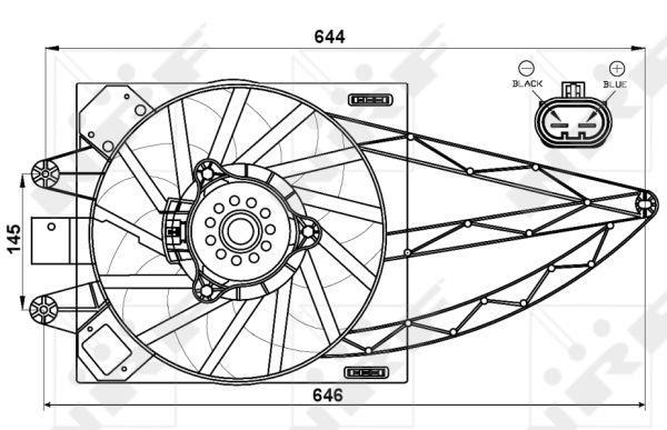Ventilador, refrigeración del motor NRF B.V. ref. 47541