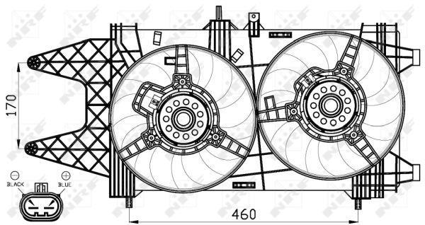Ventilador, refrigeración del motor NRF B.V. ref. 47542