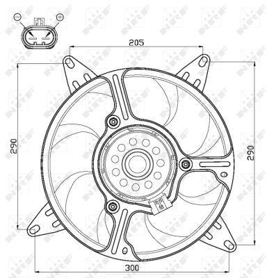 Ventilador, refrigeración del motor NRF B.V. ref. 47543