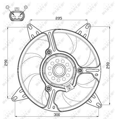 Ventilador, refrigeración del motor NRF B.V. ref. 47543