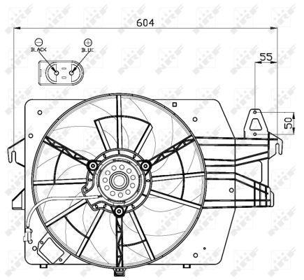 Ventilador, refrigeración del motor NRF B.V. ref. 47544