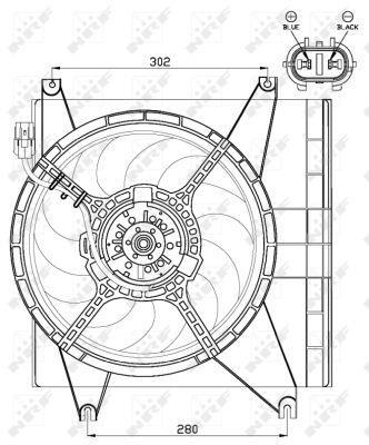 Ventilador, refrigeración del motor NRF B.V. ref. 47547