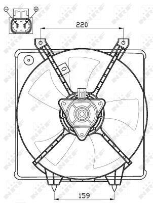 Ventilateur de refroidissement du moteur (Motoventilateur) NRF B.V. ref. 47550