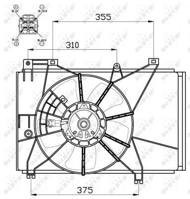 Ventilador, refrigeración del motor NRF B.V. ref. 47551