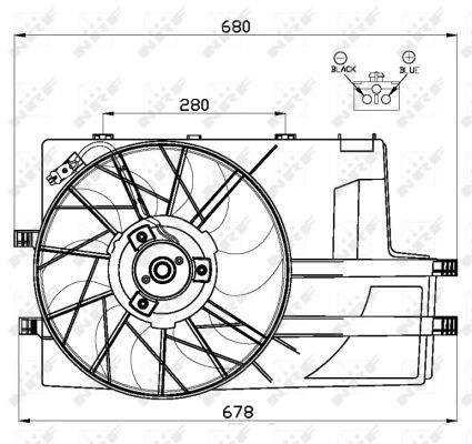 Ventilador, refrigeración del motor NRF B.V. ref. 47552