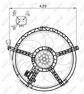 Ventilador, refrigeración del motor NRF B.V. ref. 47553