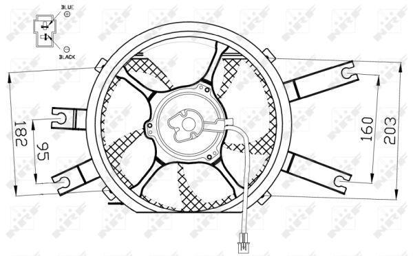 Ventilador, refrigeración del motor NRF B.V. ref. 47554