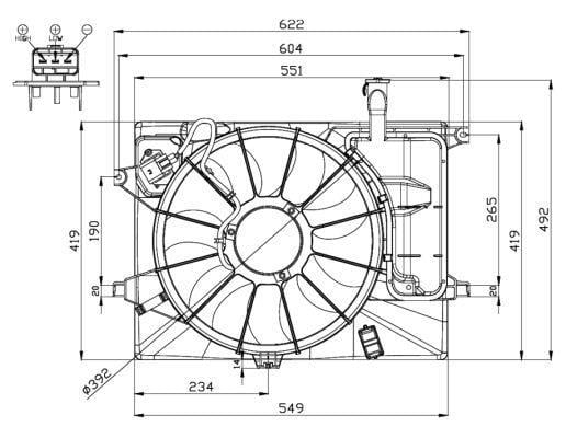 Ventilador, refrigeración del motor NRF B.V. ref. 47558