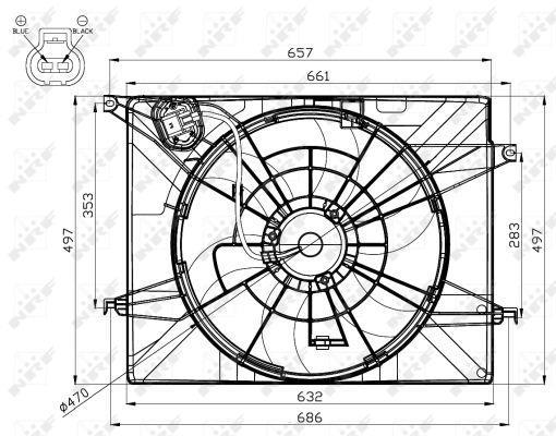 Ventilador, refrigeración del motor NRF B.V. ref. 47561