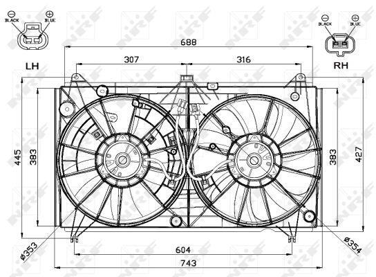 Ventilador, refrigeración del motor NRF B.V. ref. 47567