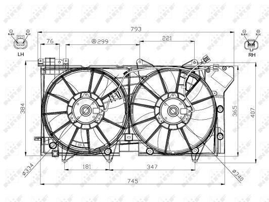 Ventilador, refrigeración del motor NRF B.V. ref. 47573