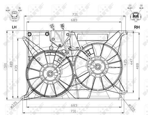 Ventilador, refrigeración del motor NRF B.V. ref. 47574