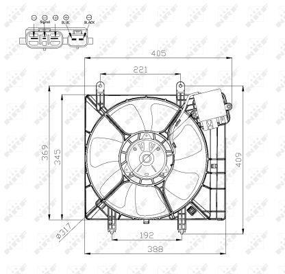 Ventilador, refrigeración del motor NRF B.V. ref. 47575