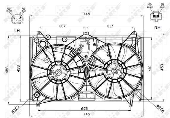 Ventilador, refrigeración del motor NRF B.V. ref. 47581