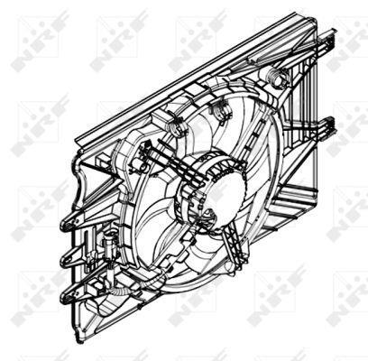 Ventilador, refrigeración del motor NRF B.V. ref. 47594