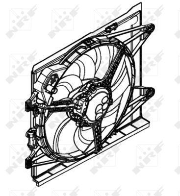 Ventilador, refrigeración del motor NRF B.V. ref. 47597