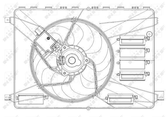 Ventilador, refrigeración del motor NRF B.V. ref. 47626