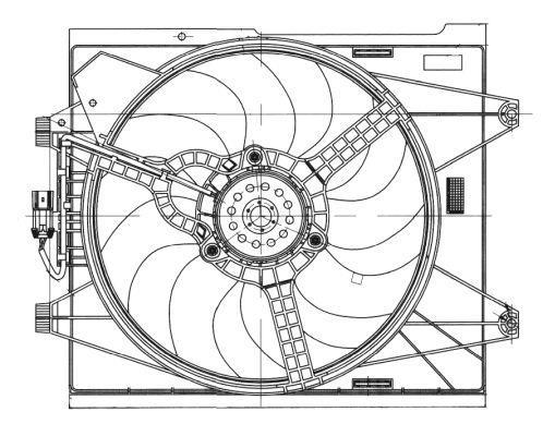 Ventilador, refrigeración del motor NRF B.V. ref. 47655