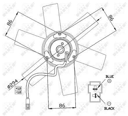 Ventilador do motor NRF B.V. 47657