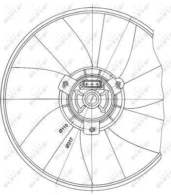 Ventilador, refrigeración del motor NRF B.V. ref. 47660