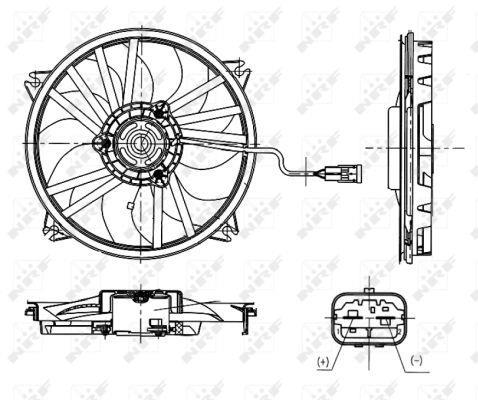Ventilador, refrigeración del motor NRF B.V. ref. 47665