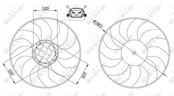 Ventilador, refrigeración del motor NRF B.V. ref. 47666