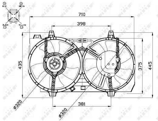 Ventilador, refrigeración del motor NRF B.V. ref. 47667