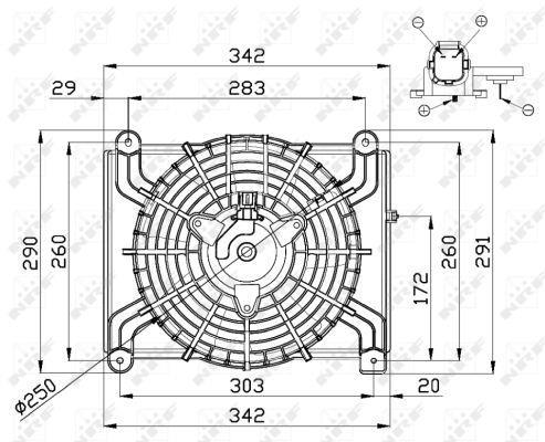 Ventilador, refrigeración del motor NRF B.V. ref. 47668