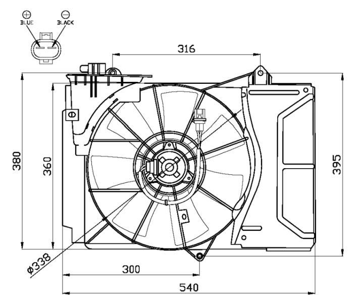 Ventilador, refrigeración del motor NRF B.V. ref. 47669