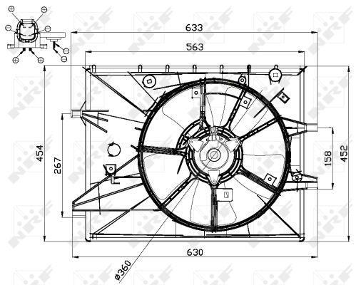 Ventilador, refrigeración del motor NRF B.V. ref. 47671