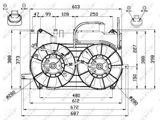 Ventilador, refrigeración del motor NRF B.V. ref. 47673