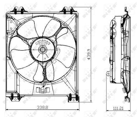 Ventilador, refrigeración del motor NRF B.V. ref. 47677