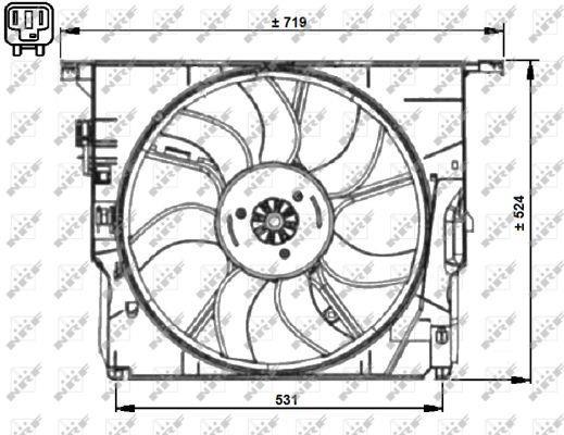 Ventilador, refrigeración del motor NRF B.V. ref. 47727