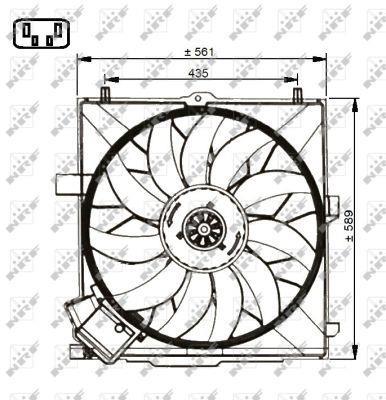 Ventilador, refrigeración del motor NRF B.V. ref. 47732