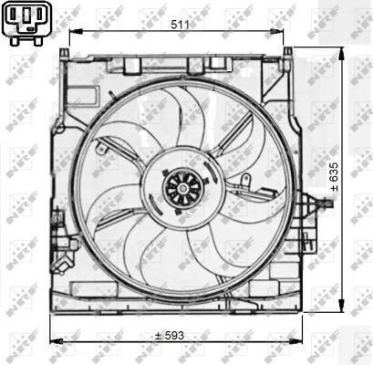 Ventilador, refrigeración del motor NRF B.V. ref. 47733