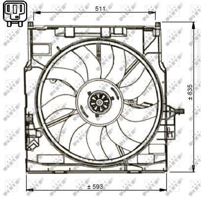Ventilador, refrigeración del motor NRF B.V. ref. 47734