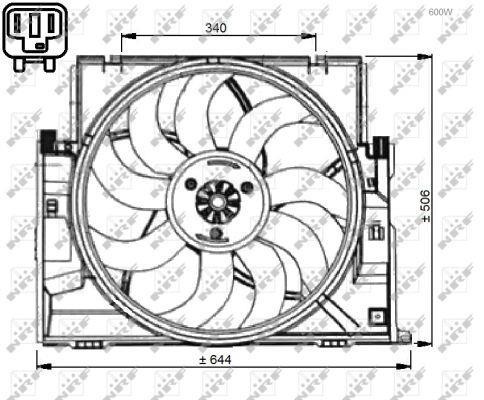 Ventilador, refrigeración del motor NRF B.V. ref. 47736