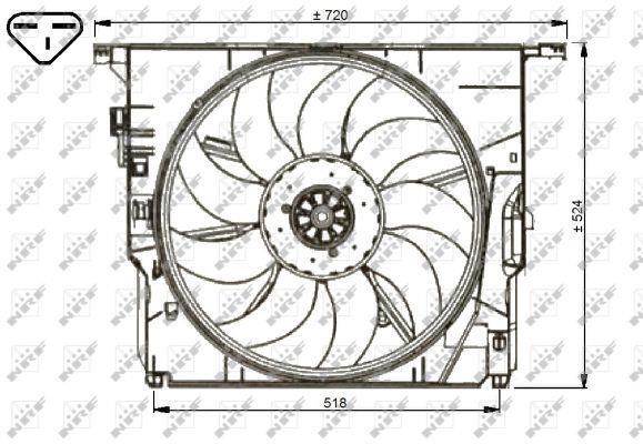 Ventilador, refrigeración del motor NRF B.V. ref. 47739
