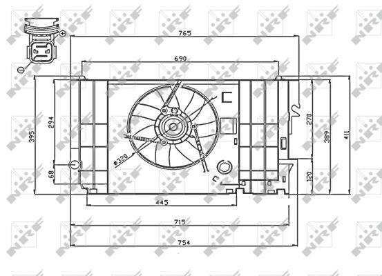 Ventilador, refrigeración del motor NRF B.V. ref. 47740