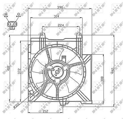 Ventilador, refrigeración del motor NRF B.V. ref. 47742