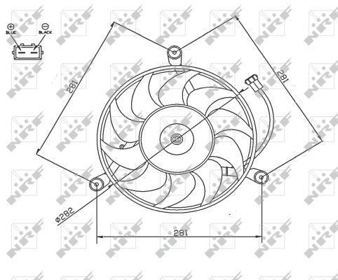 Ventilador, refrigeración del motor NRF B.V. ref. 47745
