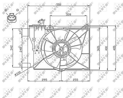 Ventilador, refrigeración del motor NRF B.V. ref. 47746