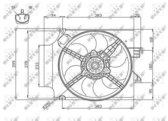 Ventilador, refrigeración del motor NRF B.V. ref. 47748